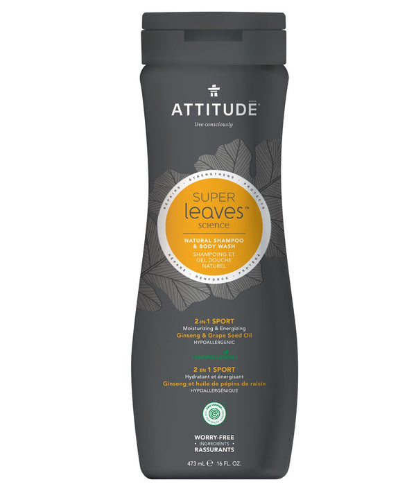 11006 ATTITUDE Super Leaves™ - Shampooing naturel 2 en 1 homme - Hydratant et énergisant _fr?_main?