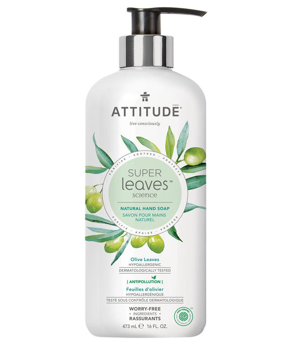 14093 ATTITUDE Super Leaves™ - Savon liquide pour les mains hypoallergénique aux Feuilles d'olivier  _fr?_main?